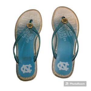 UNC North Carolina Tar Heels Flip-Flop Beach Thong Sandals Toe Sz. Medium